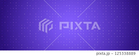 Purple glowing dot grid background. Dotted tech square network backdrop. Abstract checkered dashboard pattern for science, technology, business, healthcare, medicine design template. Vector 125338889