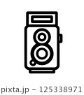 レトロな2眼カメラのアイコン 125338971