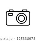 シンプルなコンパクトデジタルカメラのアイコン 125338978