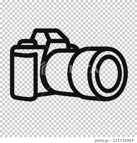 帶有定焦鏡頭的相機圖標 125338984