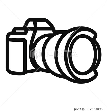 超広角レンズを付けたカメラのアイコン 125338985