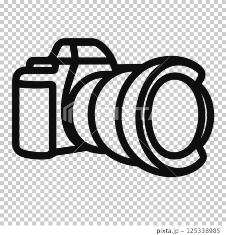超広角レンズを付けたカメラのアイコン 125338985