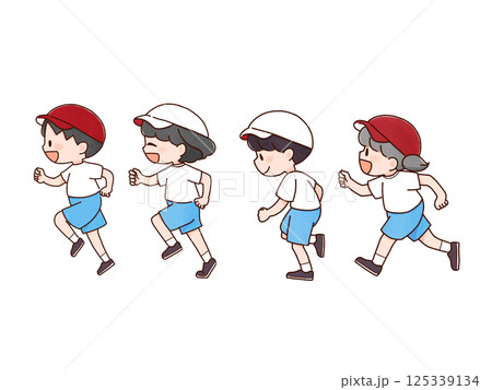 かけっこ　こども　キッズ　 125339134
