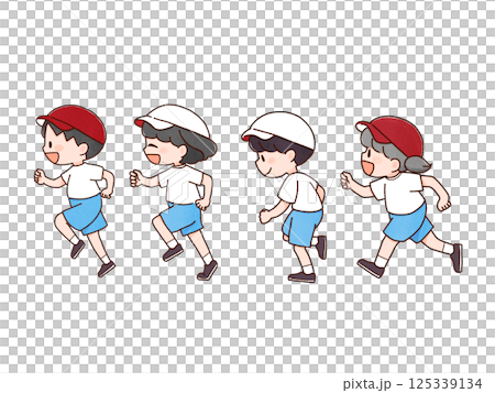 かけっこ　こども　キッズ　 125339134