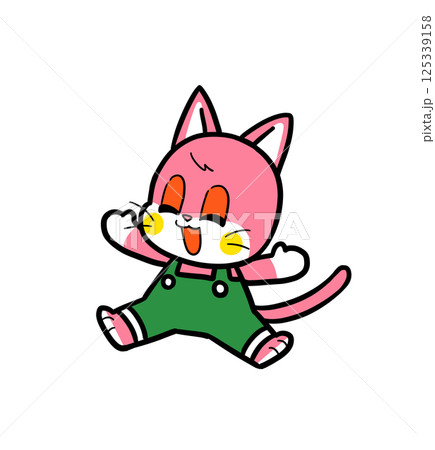 レトロなネコさん（喜ぶ） 125339158