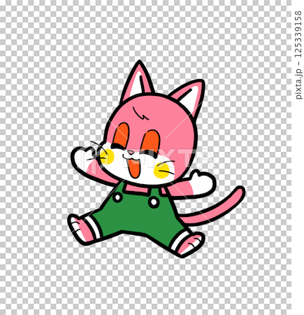 レトロなネコさん（喜ぶ） 125339158