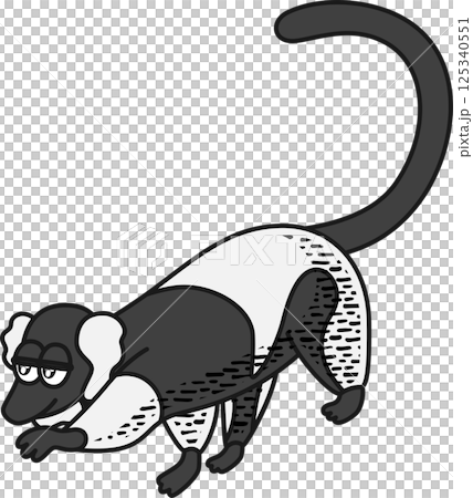 Retro cartoon monkey character illustration Retro cartoon monkey character illustration 125340551