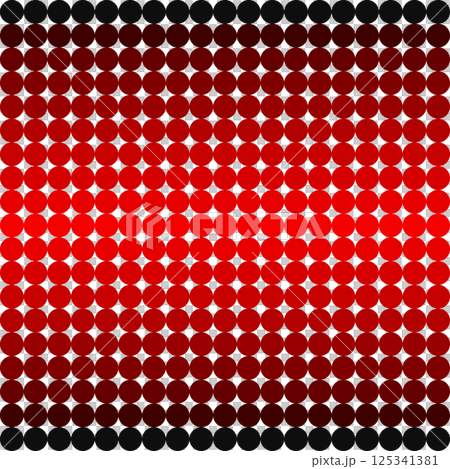 シンプルなテクスチャー丸型タイル グラデーション 背景素材 ネオン レッド 125341381