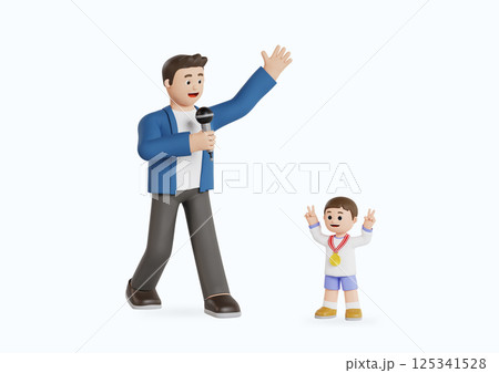 A family standing holding a heart A family standing holding a heart 125341528
