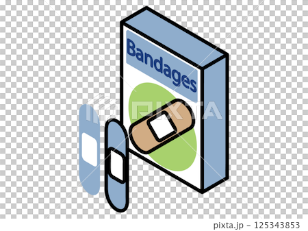Bandage box packaging 125343853