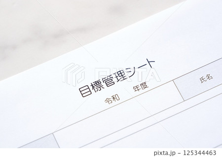 個人やチームの達成目標を明確に定義し、進捗状況を追跡するためのツールである「目標管理シート」 個人やチームの達成目標を明確に定義し、進捗状況を追跡するためのツールである「目標管理シート」 125344463