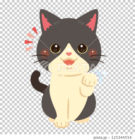 Illustration of a beckoning cat Illustration of a beckoning cat 125344554