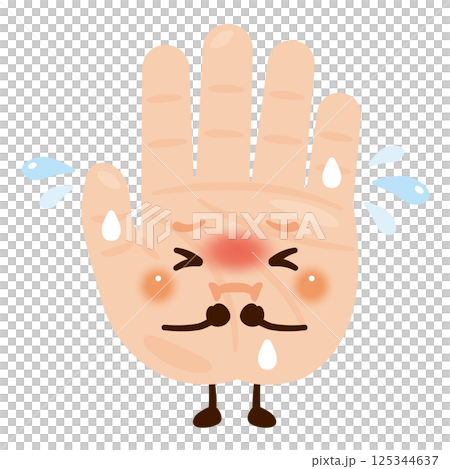 手汗人物插圖 手汗人物插圖 125344637