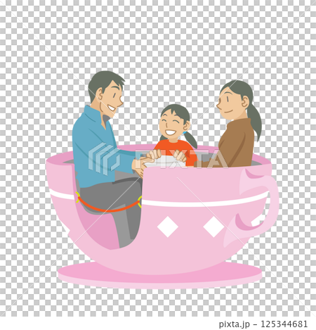 Family in teacups 125344681