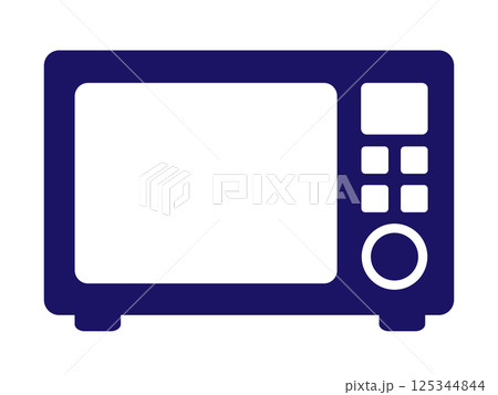電子レンジのシルエット(アイコン) 電子レンジのシルエット(アイコン) 125344844