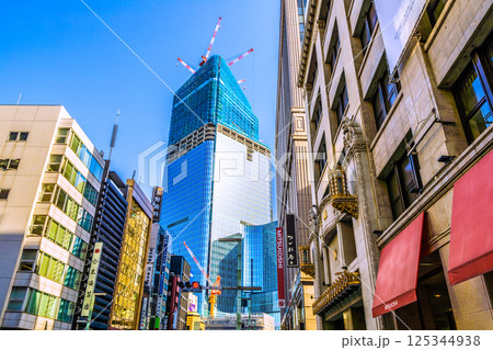 日本の東京都市景観4月21日。日本橋一丁目の再開発事業などを望む。新時代に…=令和7年 日本の東京都市景観4月21日。日本橋一丁目の再開発事業などを望む。新時代に…=令和7年 125344938