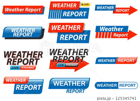 Weather Report Vector Illustration Setのイラスト素材 [125345741] - PIXTA