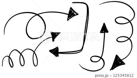 Playful Hand-Drawn Arrow Doodles Collection Playful Hand-Drawn Arrow Doodles Collection 125345812