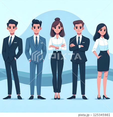 Professional Business Team Illustration 125345981
