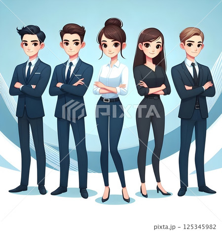 Professional Business Team Illustration 125345982