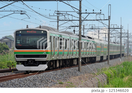 東北本線 栗橋-東鷲宮 JR東日本 E231系1000番台 U518編成(小山) 東北本線 栗橋-東鷲宮 JR東日本 E231系1000番台 U518編成(小山) 125346020