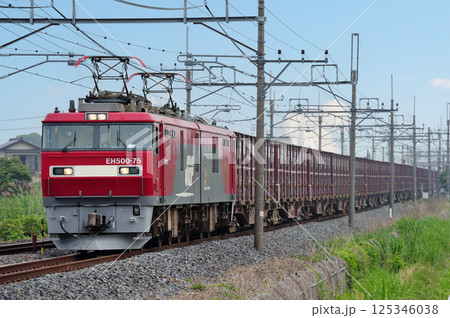 東北本線 栗橋-東鷲宮 JR貨物 EH500-75(仙台) 東北本線 栗橋-東鷲宮 JR貨物 EH500-75(仙台) 125346038