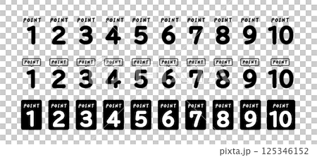 數字點圖示手繪樣式集 125346152