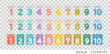 數字點圖示手繪樣式集 數字點圖示手繪樣式集 125346153