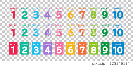 數字點圖示手繪樣式集 數字點圖示手繪樣式集 125346154