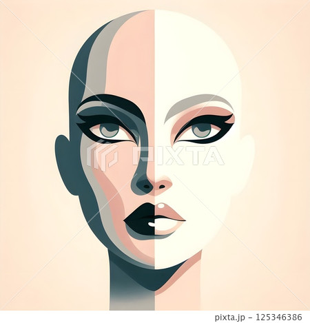 Abstract Geometric Portrait 125346386