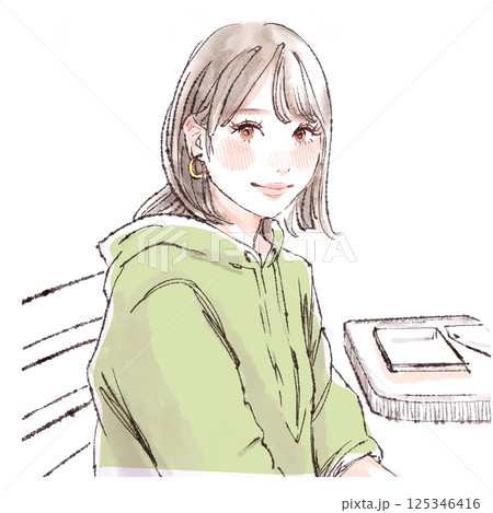 女性・女の子のイラスト素材 125346416