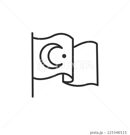 Turkish Flag Icon Turkish Flag Icon 125346515