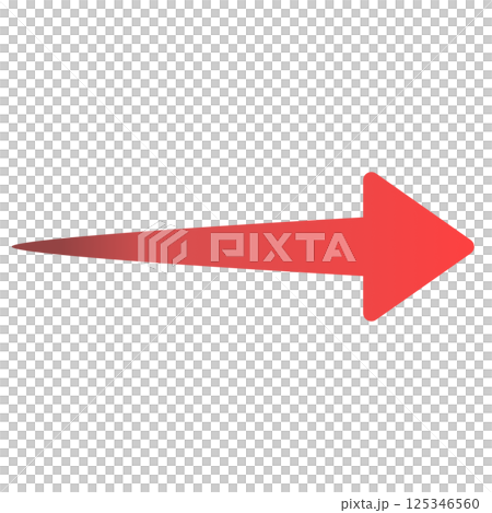 赤いグラデーションの右方向に大きくなるシンプルな角丸の矢印 赤いグラデーションの右方向に大きくなるシンプルな角丸の矢印 125346560