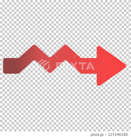 A simple, large, jagged, right-pointing, rounded arrow with a red gradient A simple, large, jagged, right-pointing, rounded arrow with a red gradient 125346580