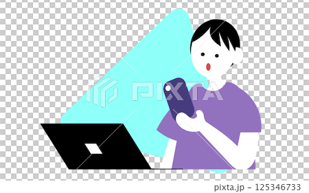 一個人在網上開會與遠程工作 125346733