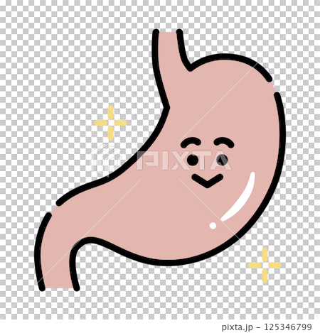 Healthy stomach character Healthy stomach character 125346799