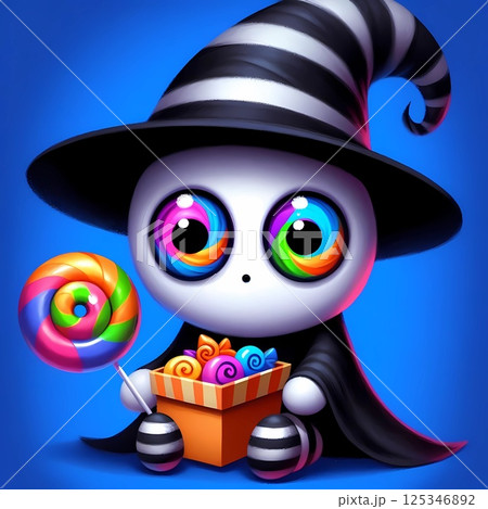 Candy-Colored Ghost Trick-or-Treater   125346892