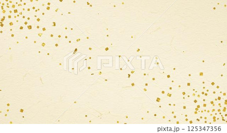 金箔が舞う伝統和紙の高級和風テクスチャ背景 125347356