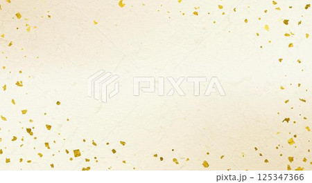 金箔が舞う伝統和紙の高級和風テクスチャ背景 125347366