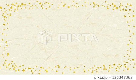 金箔が舞う伝統和紙の高級和風テクスチャ背景 125347368