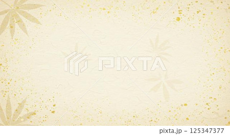 金箔が舞う伝統和紙の高級和風テクスチャ背景 125347377