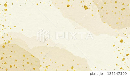 金箔が舞う伝統和紙の高級和風テクスチャ背景 125347399