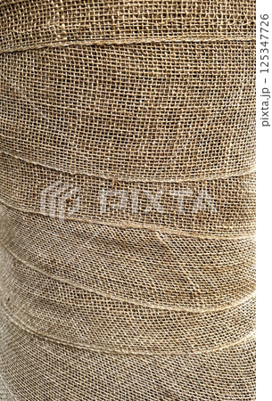 木の表面アップ、麻布、ジュードクロス、街路樹 125347726
