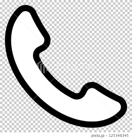 電話の受話器のアイコン 125348345