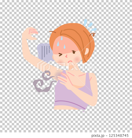 Women who are concerned about their underarm odor 125348745