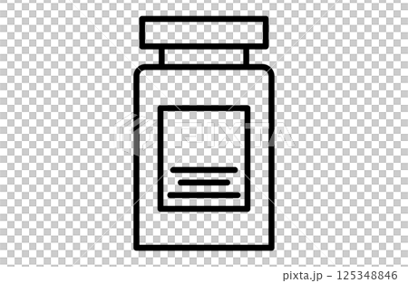 Simple vector illustration icon of supplements and medicine bottles 125348846