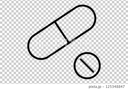 Supplements, tablets, medicines vector illustration icon simple 125348847