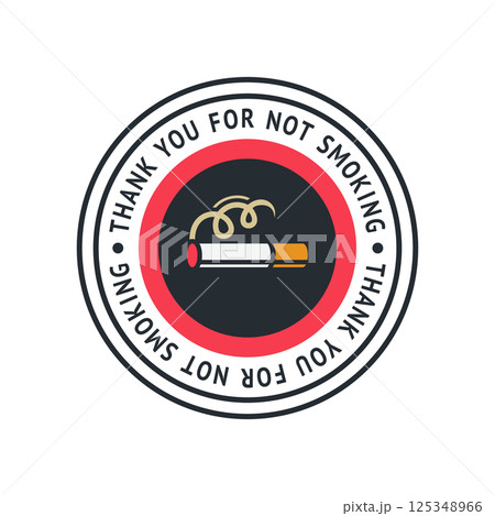 No smoking sticker, label no smoking in this area 125348966