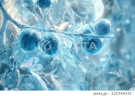 凍ったブルーの果実 125349332