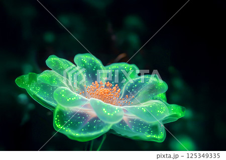 幻想的に咲いた光る花のイラスト素材 [125349335] - PIXTA